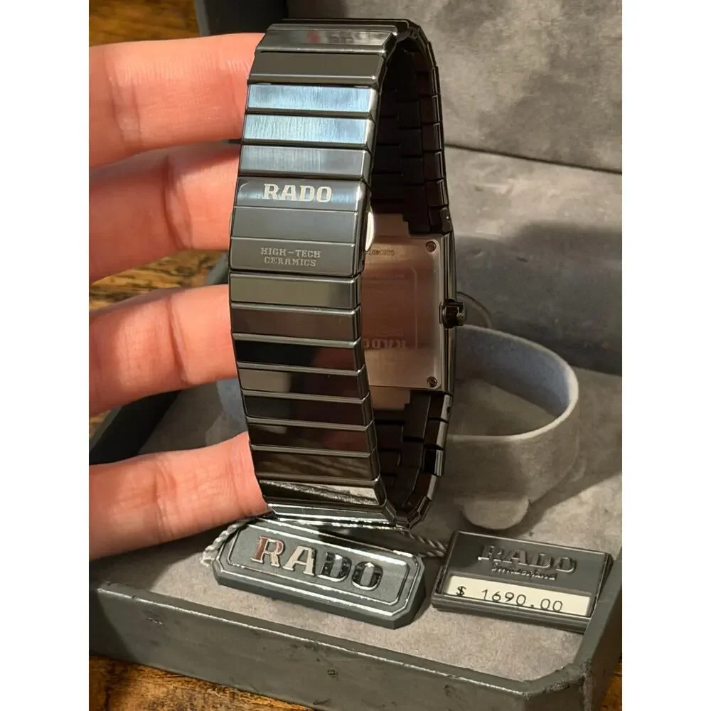 Rado DiaStar Multifunction High-Tech Ceramic Watch Analog Digital Box Papers